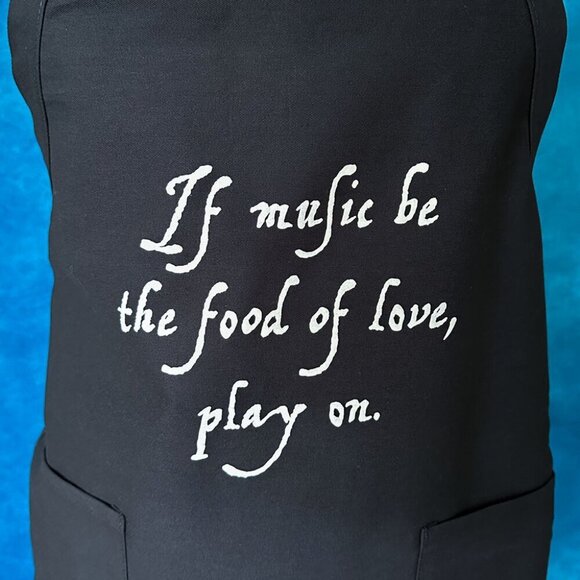 'If Music Be The Food of Love...' Kitchen Apron - Picture 2 of 3